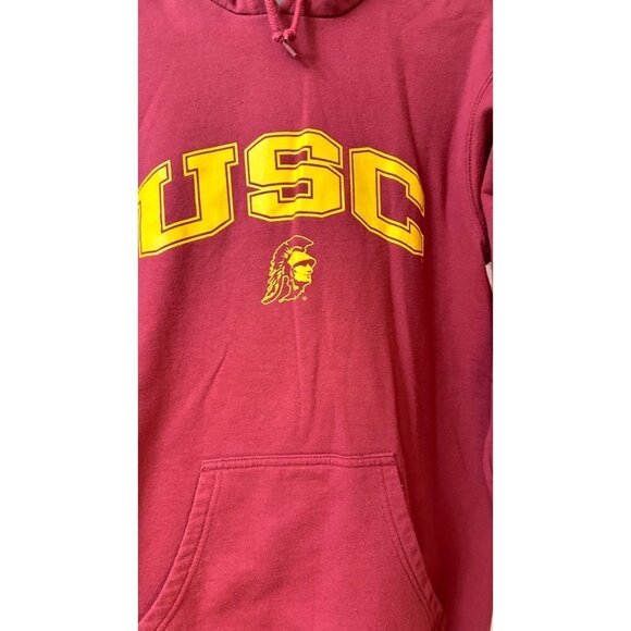 Red Oak Sports Wear USC Trogan Football Pullover Hoodie red and yellow size S - Picture 4 of 8